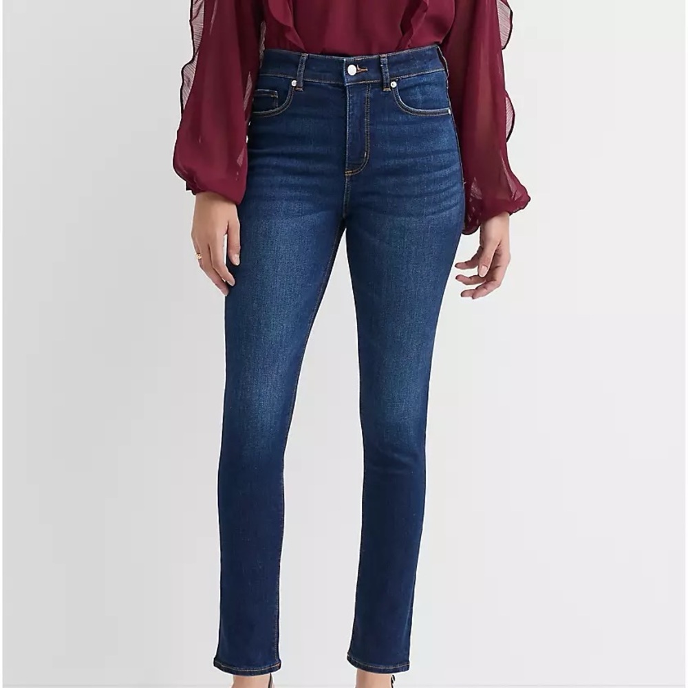 LOFT Women's High Rise Jeans - Dark Blue